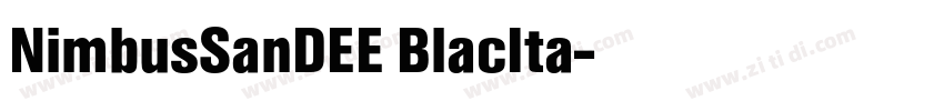 NimbusSanDEE BlacIta字体转换